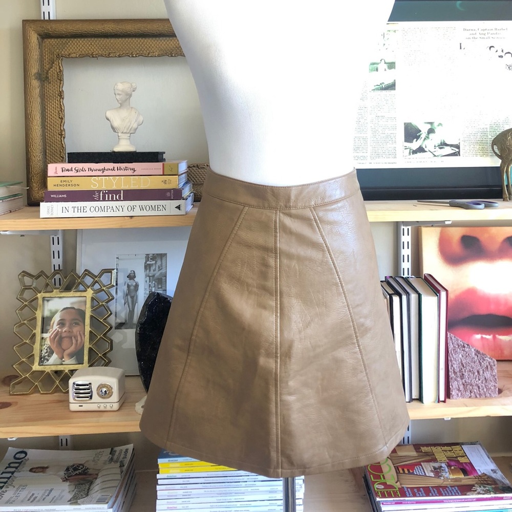 ZARA BASIC VEGAN LEATHER SKIRT